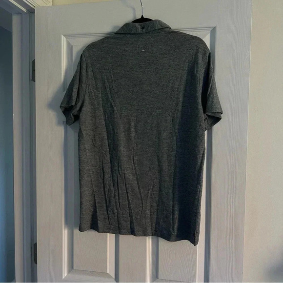 Size M Men’s Rag & Bone Grey Standard Issue  Short Sleeve Polo - Picture 2 of 3